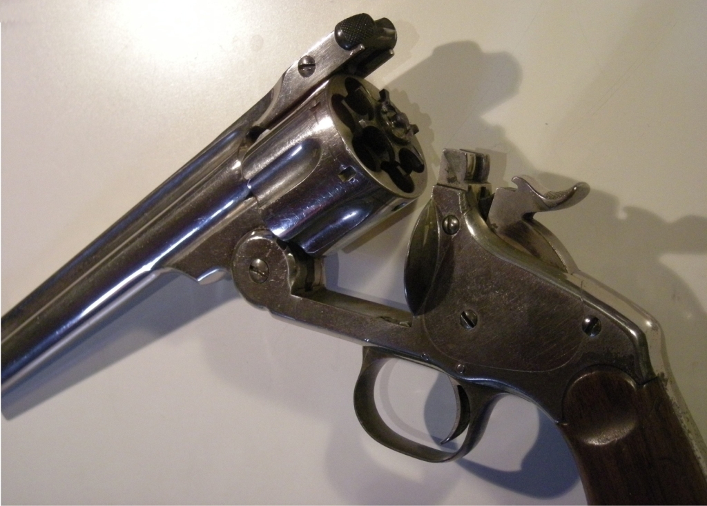S&W No. 3 / Schofield-type top-break opened