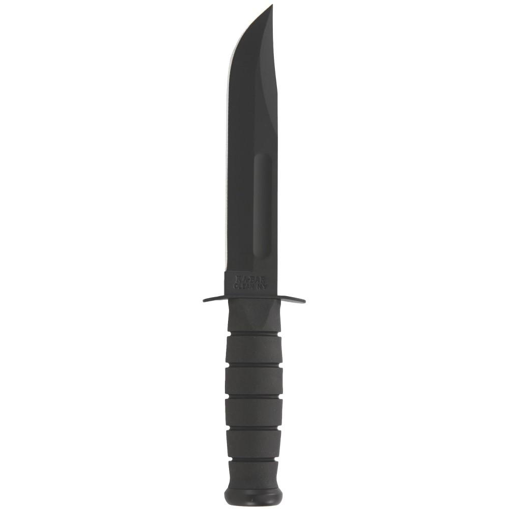 KA-BAR Fighting/Utility Knife, 7", Black, Plain Edge, with Sheath